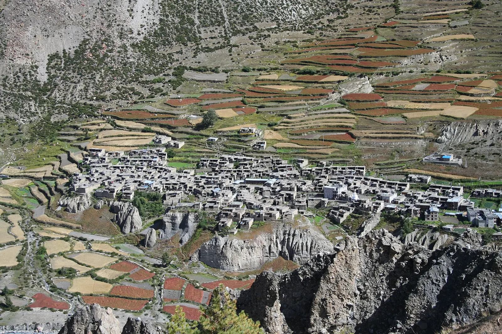 Manang village in the Annapurna Conservation Area