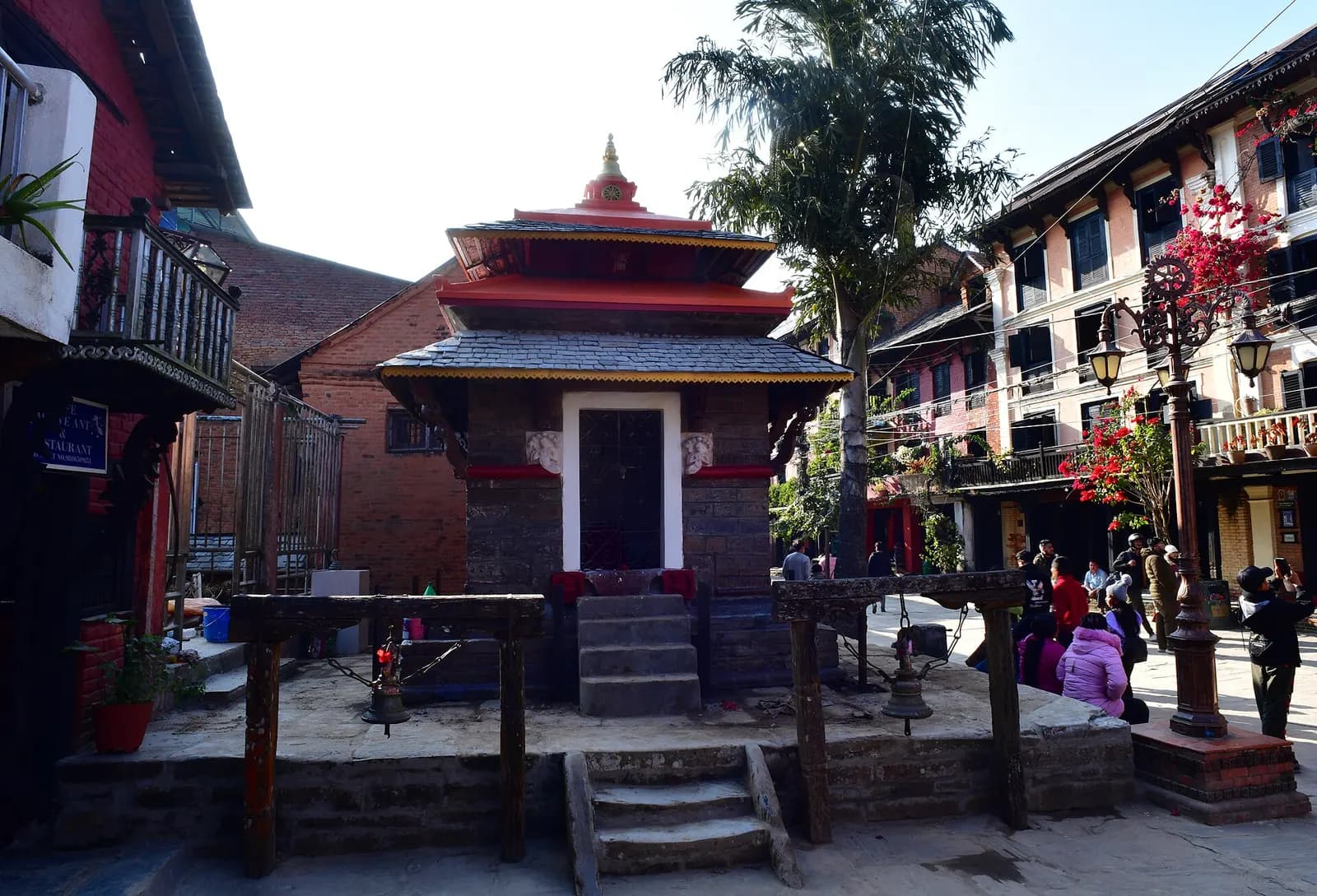 The Ganesh temple in Bandipur's car-free bazaar