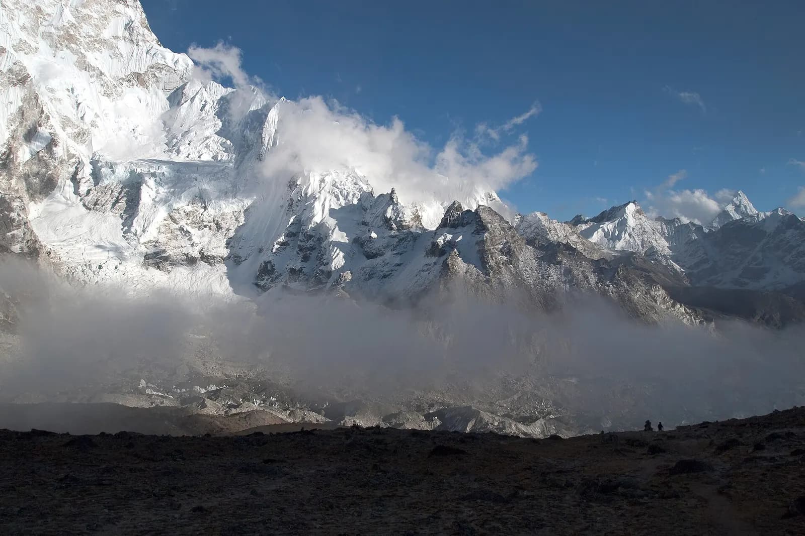 Nuptse and neighbouring peaks in Sagarmatha National Park