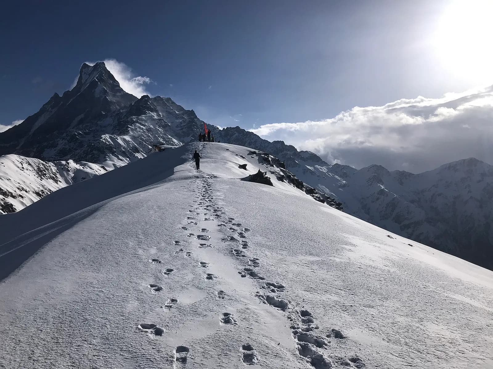 Morning View of Machapuchare from Mardi Himal Base Camp