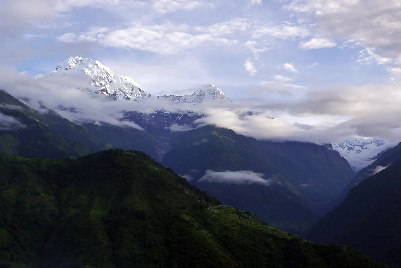 Annapurna South and the sanctuary seen from Ghandruk