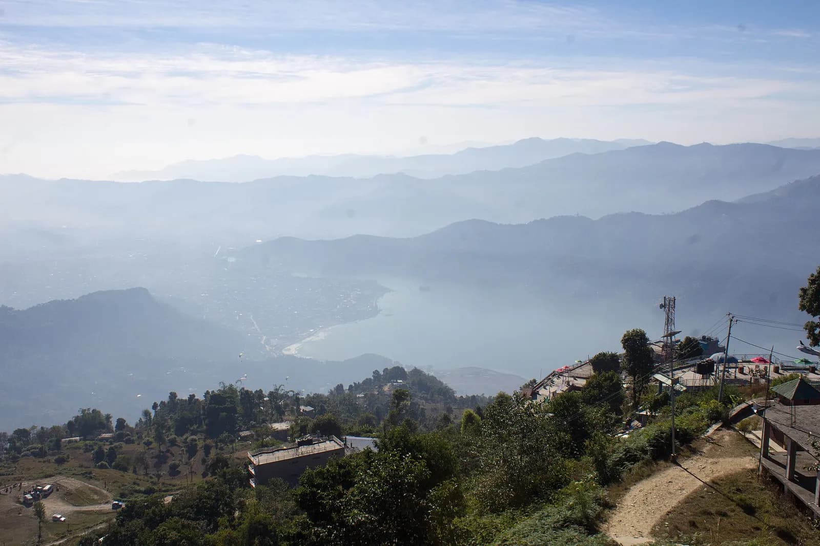 Phewa Lake from the viewpoint at Sarangkot